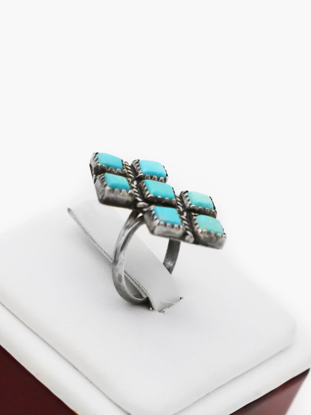 Native Vintage Phyllis Silver 925 Turquoise Cluster Ring